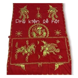 freeship 1 bộ khăn phủ diện hầu đồng. khăn phủ diện tấu hương, khăn trình đồng cao cấp không nhăn không phai không bạc 4