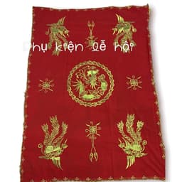freeship 1 bộ khăn phủ diện hầu đồng. khăn phủ diện tấu hương, khăn trình đồng cao cấp không nhăn không phai không bạc 8