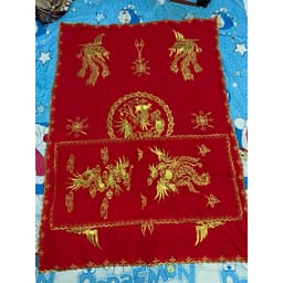 freeship 1 bộ khăn phủ diện hầu đồng. khăn phủ diện tấu hương, khăn trình đồng cao cấp không nhăn không phai không bạc 6