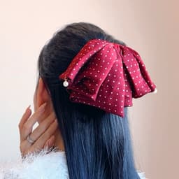 Kẹp Nơ Tiểu Thơ Chấm Bi - Kẹp Nơ Tiểu Thơ Phong Cách Hàn Quốc 7