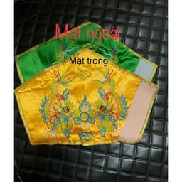 freeship 1 bộ xà cạp tay chân hầu các giá cậu. xà cạp tay chân khênh kiệu hàmg thêu rồng 2 mặt đỏ vàng cao cấp 1