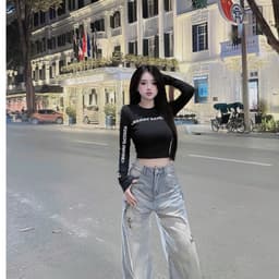 Áo Thun Cổ Tròn Dáng Dài In Chữ Tay Fit Dáng 2