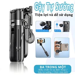 Gậy selfie mini cao cấp,tripod mini bốn chân bỏ túi, nhỏ gọn, xoay 360 độ có điều khiển từ xa 1