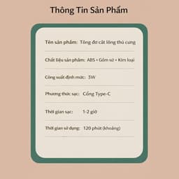 Tông đơ tỉa lông thú cưng, máy tỉa lông chân chó mèo đa năng dùng pin tiểu 7