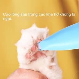 Tông đơ tỉa lông thú cưng, máy tỉa lông chân chó mèo đa năng dùng pin tiểu 4