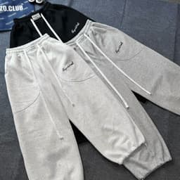 Quần dài ống rộng nam nữ Premium Teezo.Club thêu túi form dáng unisex 7