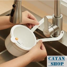 Giỏ Lọc Rác gài bồn rửa chén giúp lọc thức ăn thừa tránh tắt cống  - Có nút nhấn thả rác tiện gdgs1 2