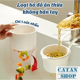 Giỏ Lọc Rác gài bồn rửa chén giúp lọc thức ăn thừa tránh tắt cống  - Có nút nhấn thả rác tiện gdgs1 7