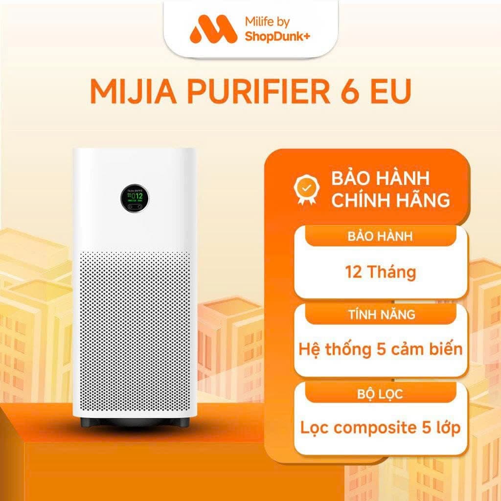 Máy Lọc Không Khí Xiaomi Smart Air Purifier 6 EU Bảo Hành 12 Tháng
