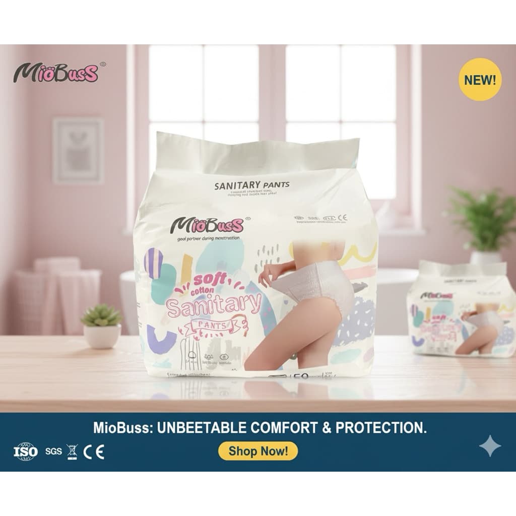 Miobuss Combo 50 Băng Vệ Sinh Dạng Quần An Toàn Chống Tràn Hiệu Quả Cho Cả Ngày Năng Động Size 80-105cm