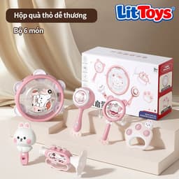 Đồ Chơi Lục Lạc Gặm Nướu Cầm Tay 10 Món ToysLit Cho Bé Xúc Xắc Gặm, Nắm An Toàn Không Lo Độc Hại 4