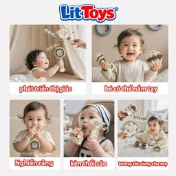 Đồ Chơi Lục Lạc Gặm Nướu Cầm Tay 10 Món ToysLit Cho Bé Xúc Xắc Gặm, Nắm An Toàn Không Lo Độc Hại 2