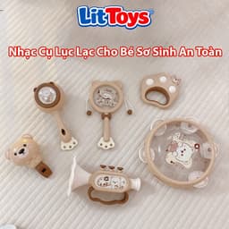 Đồ Chơi Lục Lạc Gặm Nướu Cầm Tay 10 Món ToysLit Cho Bé Xúc Xắc Gặm, Nắm An Toàn Không Lo Độc Hại 6
