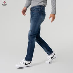 [ẨN] Quần jean nam ống col vừa GENVIET JEANS vải denim cao cấp co giãn nhẹ basic dễ phối đ 8375 5