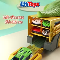 Bộ Đồ Chơi Khủng Long Nuốt 6 Xe Ô Tô Con Hợp Kim ToysLit Chất Liệu Nhựa ABS Cứng Cáp Bền Bỉ An Toàn 7