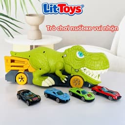 Bộ Đồ Chơi Khủng Long Nuốt 6 Xe Ô Tô Con Hợp Kim ToysLit Chất Liệu Nhựa ABS Cứng Cáp Bền Bỉ An Toàn 5