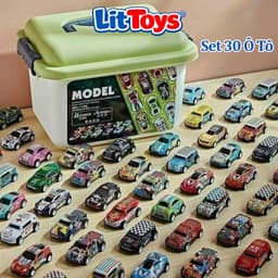 Đồ Chơi Mô Hình 48 Xe Ô Tô ToysLit Bằng Hợp Kim Chạy Đà Hình Thùng Container 8