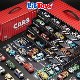 Đồ Chơi Mô Hình 48 Xe Ô Tô ToysLit Bằng Hợp Kim Chạy Đà Hình Thùng Container 7