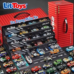 Đồ Chơi Mô Hình 48 Xe Ô Tô ToysLit Bằng Hợp Kim Chạy Đà Hình Thùng Container 6