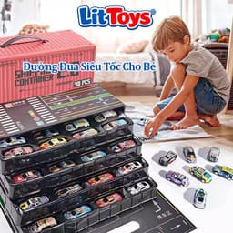 Đồ Chơi Mô Hình 48 Xe Ô Tô ToysLit Bằng Hợp Kim Chạy Đà Hình Thùng Container 5