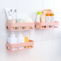 [Top Value] Kệ Nhựa Treo Tường Nhà Tắm, Nhà Bếp Dán Tường Chịu Lực Chắc Chắn Nhựa Việt Nhật (5698/5699) 3