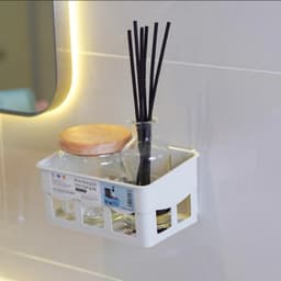 [Top Value] Kệ Nhựa Treo Tường Nhà Tắm, Nhà Bếp Dán Tường Chịu Lực Chắc Chắn Nhựa Việt Nhật (5698/5699) 2