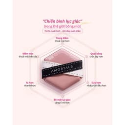 Bộ 3 Mút Trang Điểm AMORTALS Pink & Black / TieTie  tán kem nền, cushion tiện lợi 3