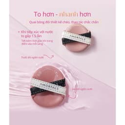 Bộ 3 Mút Trang Điểm AMORTALS Pink & Black / TieTie  tán kem nền, cushion tiện lợi 2