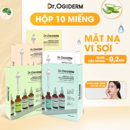 Hộp 10 Miếng Mặt Nạ Vải Vi Sợi Cấp Ẩm ,Dưỡng Ẩm & Hỗ Trợ Sáng Da Dr.Ogiderm Ampoule Shot Mask Hàn Quốc 30ml 2