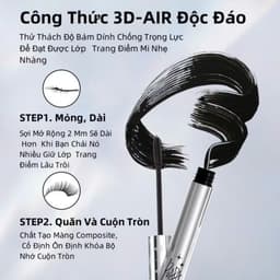 Mascara PIARA giữ mi cong lâu, chống thấm nước, làm dày dài mi 7