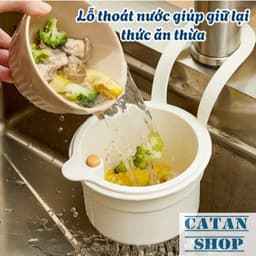Giỏ Lọc Rác gài bồn rửa chén giúp lọc thức ăn thừa tránh tắt cống  - Có nút nhấn thả rác tiện gdgs1 6