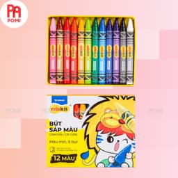 Búp sáp màu Thiên Long 12 cây 18 cây - Màu Vẽ An Toàn Cho Bé, Tô Màu Mượt Mà - POMI 3