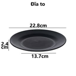 Đĩa Nhựa Tròn Phip Dày, Đĩa Đựng Thức Ăn Sang Trọng Dùng Gia Đình Nhà Hàng - DOMUS 5