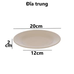 Đĩa Nhựa Tròn Phip Dày, Đĩa Đựng Thức Ăn Sang Trọng Dùng Gia Đình Nhà Hàng - DOMUS 4