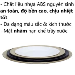 Đĩa Nhựa Tròn Phip Dày, Đĩa Đựng Thức Ăn Sang Trọng Dùng Gia Đình Nhà Hàng - DOMUS 2