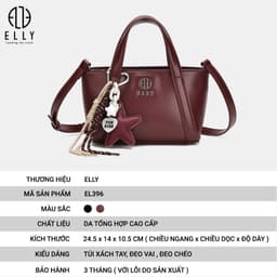 [Tặng hộp 20.10] Túi xách nữ ELLY EL396 da tổng hợp đeo vai đeo chéo xách tay thời trang cao cấp 2