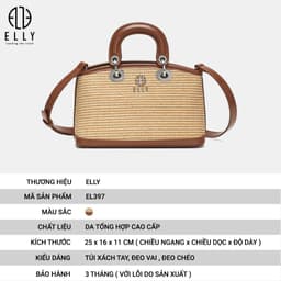 Túi Xách Nữ ELLY EL397 Da Tổng Hợp Cao Cấp Đeo Vai Đeo Chéo Xách Tay Thời Trang Hiện Đại Thanh Lịch 2