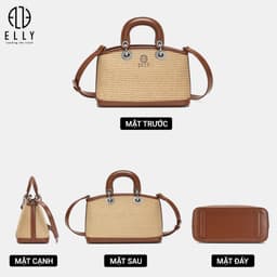 Túi Xách Nữ ELLY EL397 Da Tổng Hợp Cao Cấp Đeo Vai Đeo Chéo Xách Tay Thời Trang Hiện Đại Thanh Lịch 4