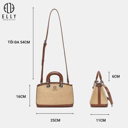 Túi Xách Nữ ELLY EL397 Da Tổng Hợp Cao Cấp Đeo Vai Đeo Chéo Xách Tay Thời Trang Hiện Đại Thanh Lịch 3