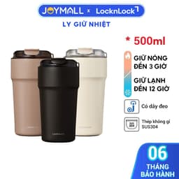 Bình Giữ Nhiệt Thép Phủ Sứ 500ml Locknlock LHC4357 Metro Cafe Tumbler, Hàng Chính Hãng - Joymall 1
