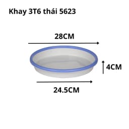 Khay Nhựa Tròn Đựng Thực Phẩm, Khay Thái 3T6 4T Đựng Hoa Quả Việt Nhật 5623/5624 - DOMUS 4