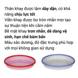 Khay Nhựa Tròn Đựng Thực Phẩm, Khay Thái 3T6 4T Đựng Hoa Quả Việt Nhật 5623/5624 - DOMUS 3