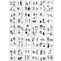 (LT) Hình Xăm Dán Cổ Phong Hoa Bỉ Ngạn Tiên Hiệp Anime Sticker Tattoo Mini Cute Y2K Gothic Punk Aesthetic 7