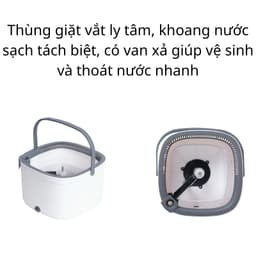 [Tặng 1 Bông Lau] Bộ Cây Lau Nhà Tự Vắt Thông Minh Hokori 9561, Lau Nhà Cao Cấp - DOMUS 2