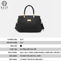 [Tặng hộp 20.10] Túi xách nữ thời trang ELLY EL21 đeo chéo đeo vai cao cấp chính hãng 4