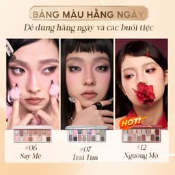 Bảng Phấn Mắt CHEERYEP 16 Ô Natural Star Đa Năng Dễ Dùng Chuẩn Màu Lâu Trôi Đa Dạng Bảng Màu Nhũ Lì 2