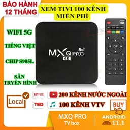 Android TV Box Mxq Pro 2025 Ram 16+256GB Smart Tivi Box 4K Wifi 5G Android 11 xem truyền hình 100 kênh miễn phí, Youtube 1
