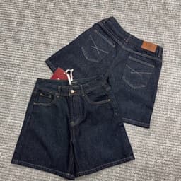 [SẴN] 𝑻𝒉𝒆𝑴𝒂𝒚 x 𝐖𝐆𝐖𝐄/ Quần Jean Ngố 𝐖𝐆𝐖𝐄 8748, Quần Short Jean Nữ Ống Rộng Lưng Cao Màu Xanh than WG.WE 9