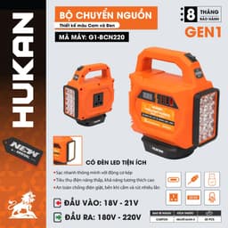 Thân đế chuyển đổi nguồn điện G1-BCN220, Chuyển 21v lên 220v, Đèn Led siêu sáng, Chân pin phổ thông 1