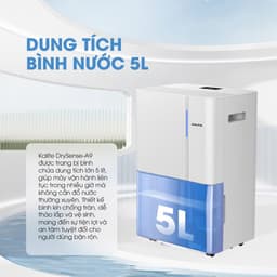 Máy Hút Ẩm KALITE Drysense-A9 - Công Nghệ Ion Âm Giảm Âu Lo - Dung Tích Bình Chứa Lớn 5L 6